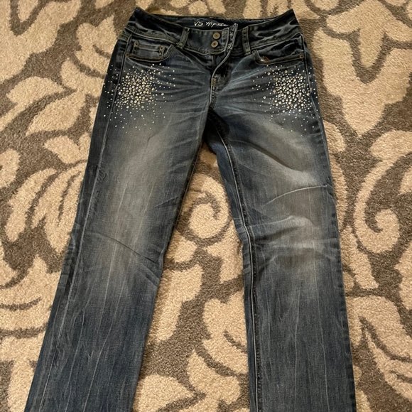 Victoria's Secret Denim - Rhinestones and whiskers Blue Jeans - Size 6